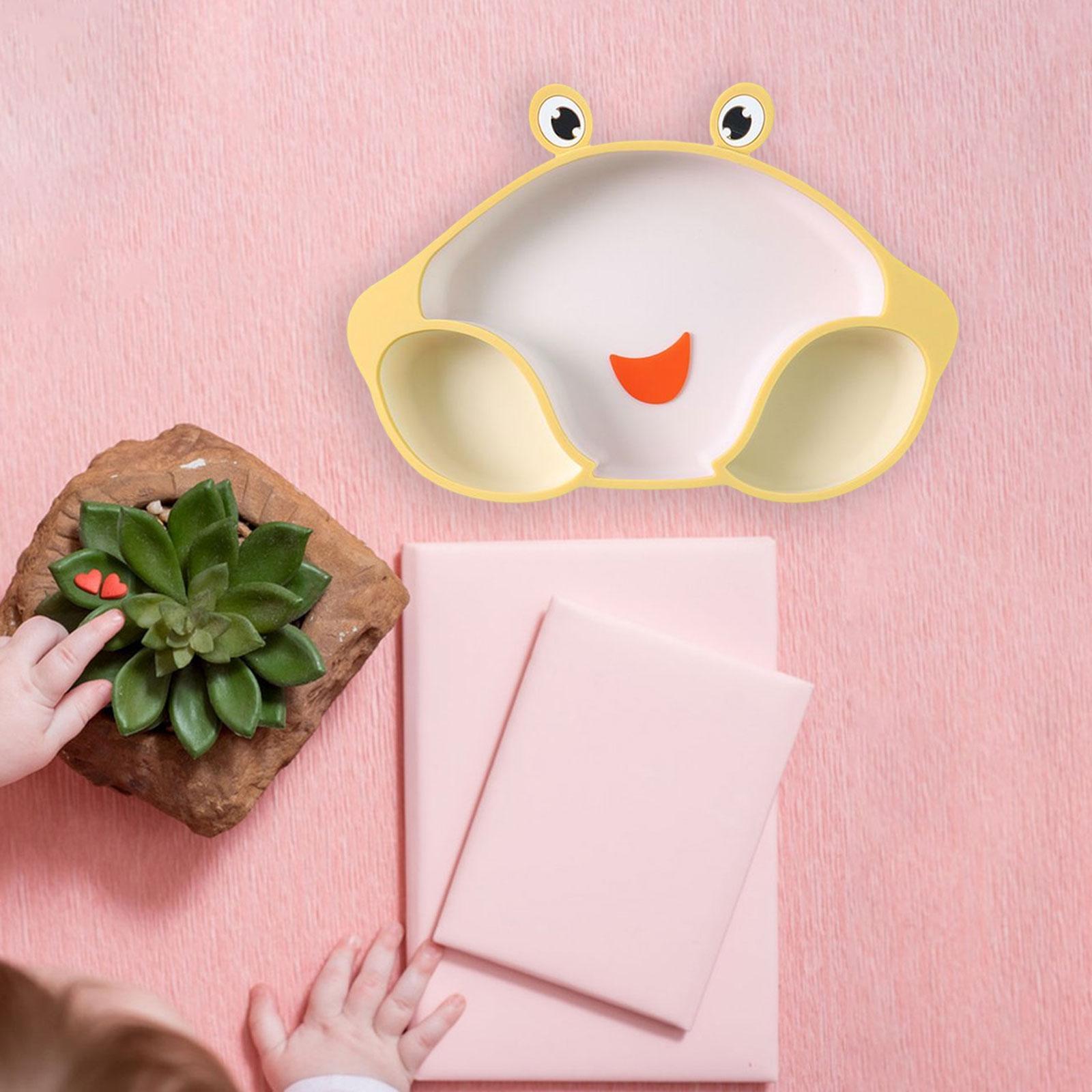 2pcs Silicone Suction Divided Plate Placemat Training Feeding Tableware