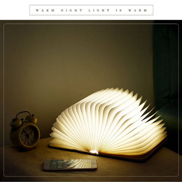 Đèn Sách Vân Gỗ Wooden Grain Six Color Book Lamp - Home and Garden