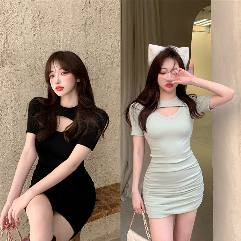 HÀNG QUẢNG CHÂU - ĐẦM BODY THUN DÚN NGỰC KHOÉT SÀNH ĐIỆU TÔN DÁNG - D163144