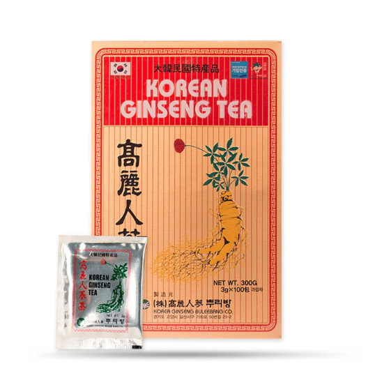 Trà Sâm Hàn Quốc Korean Red Gingseng hộp 100 gói - Cho sức khỏe mỗi ngày