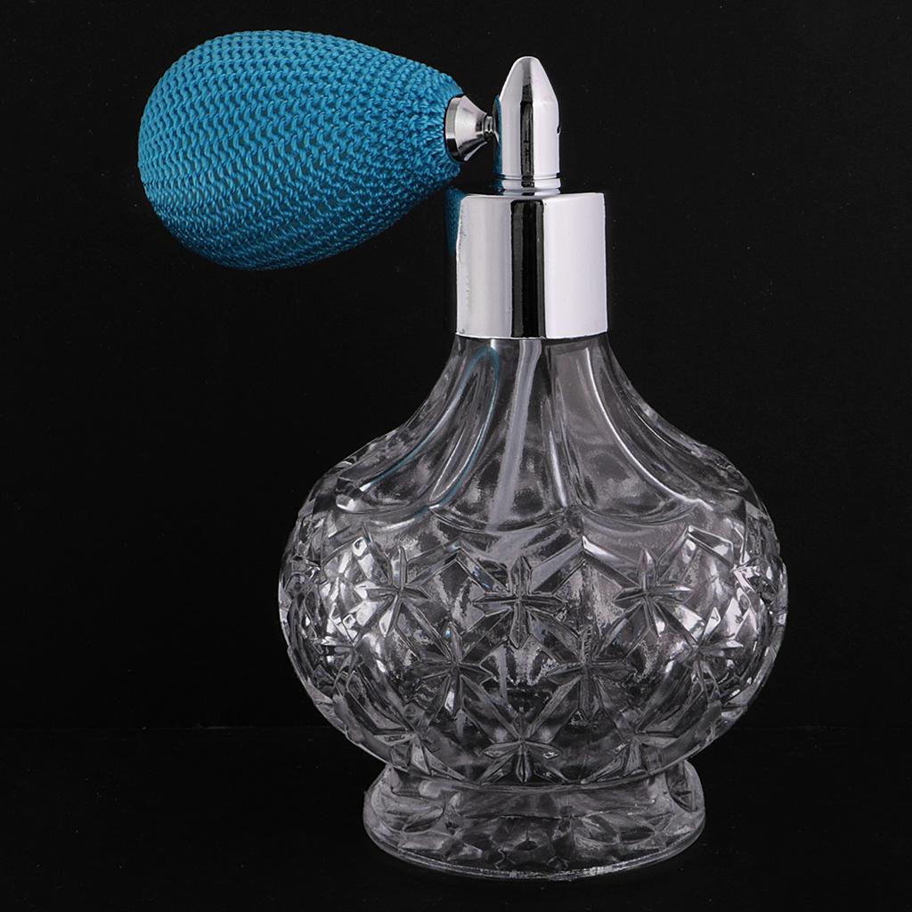 Bình Pha Lê Cổ điển Rỗng Chai Nước Hoa Ngắn Phun Phun Thủy Tinh 100ml