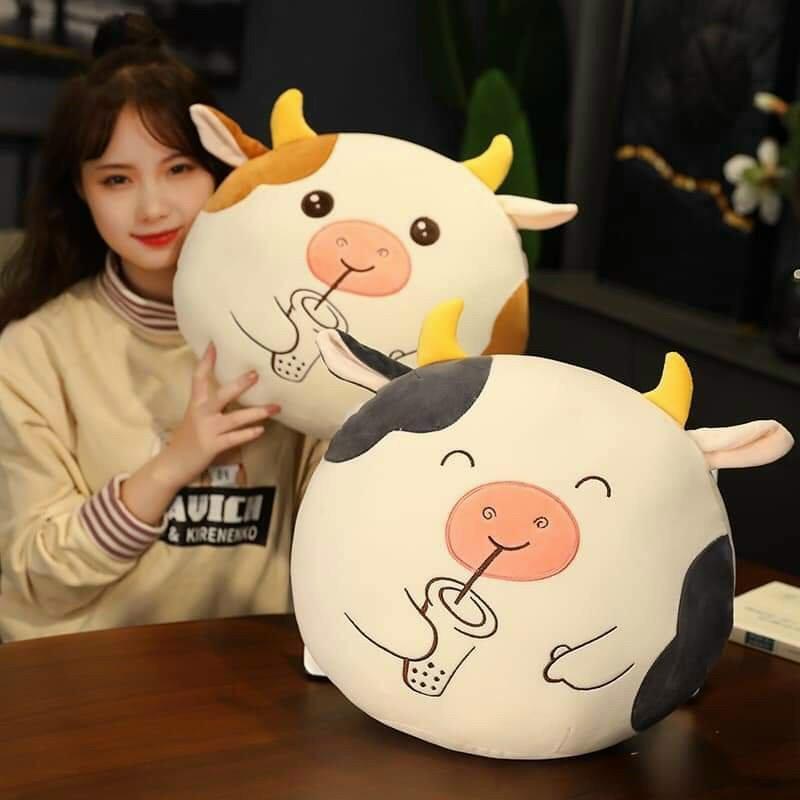 Bộ chăn gối văn phòng Bò xinh,Mèo xinh Cua xinh, Khủng long đáng yêu. Gấu bông đẹp cho bé chất vải miniso