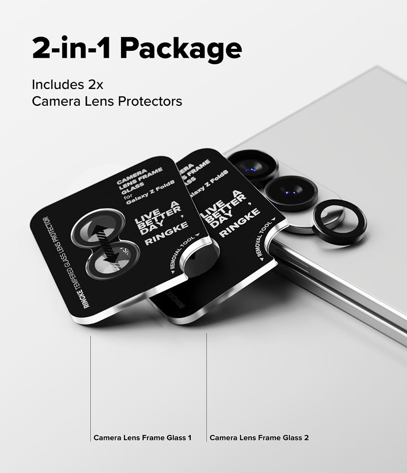 [Combo 2] Dán camera cho Samsung Galaxy Z Fold 8 RINGKE Lens Frame Glass - Hàng Chính Hãng