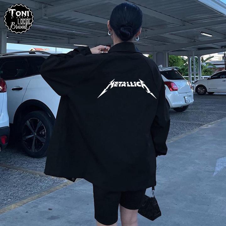 Áo Khoác Dù Local Brand METALLICK Jacket Mero 2 lớp dày form rộng Unisex cổ bẻ