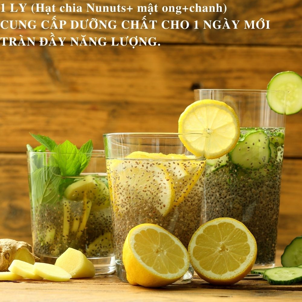 HẠT CHIA HỮU CƠ NUNUTS - Hạt chia Organic mẩy, nở đều 500g, 1kg