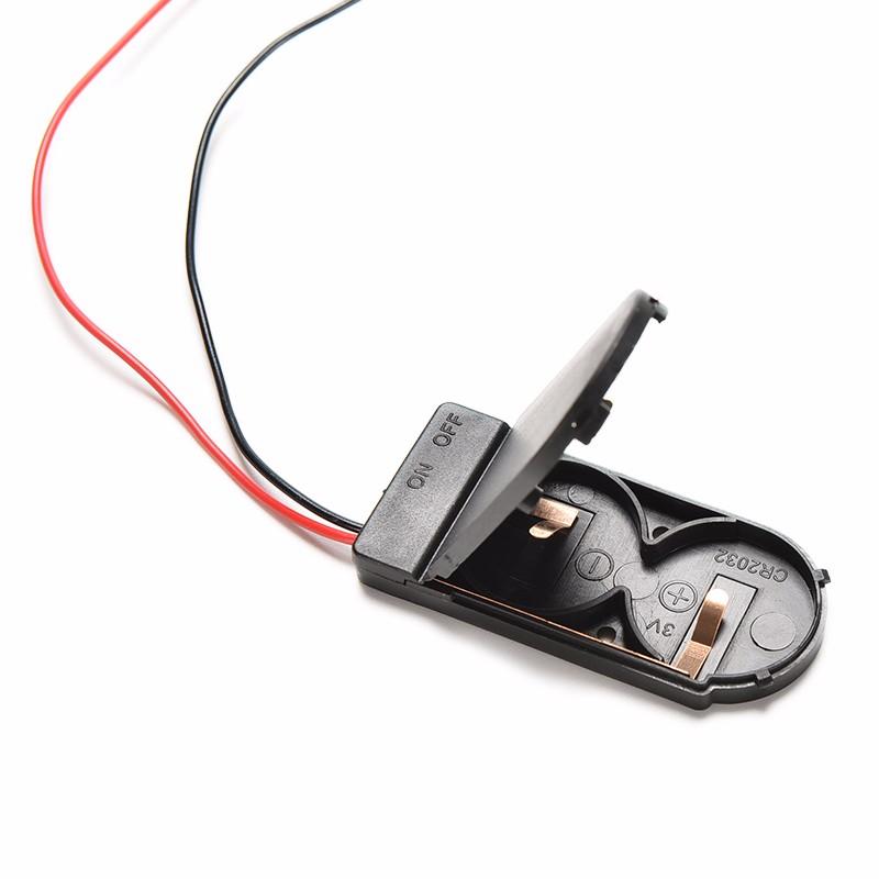 5/10 chiếc CR2032 Nút Đồng xu Cell Ổ cắm pin Hộp đựng Vỏ có công tắc BẬT/TẮT Hộp lưu trữ pin 3V x2 6V Màu sắc: 5 Cái