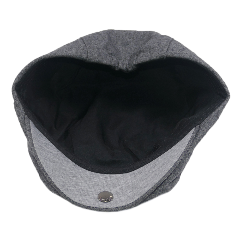Nón beret nam thiết kế mỏ vịt dành cho người trung niên, không thêu họa tiết, dễ dàng tăng giảm size như ý - Vải mềm - Xám nhạt