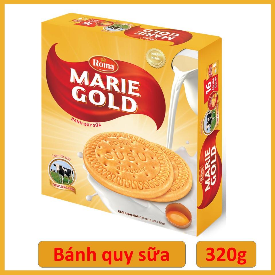 Bánh quy sữa Roma Marie Gold hộp 320g (16x20g) (date Mới)