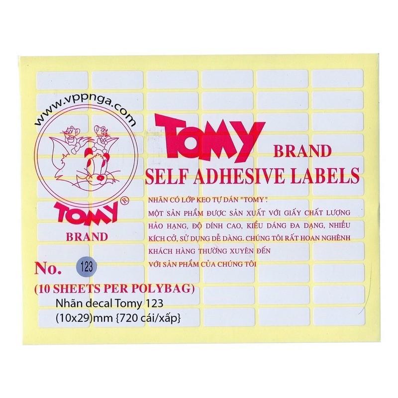 Giấy Decal Tomy A5 các cỡ từ 111 -124