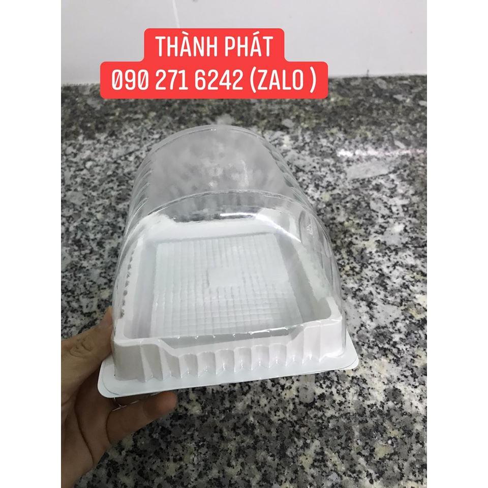 100 Hộp H22 - Hộp nhựa bánh bông Lan cuộn ngắn - Hộp bánh bông Lan nhỏ