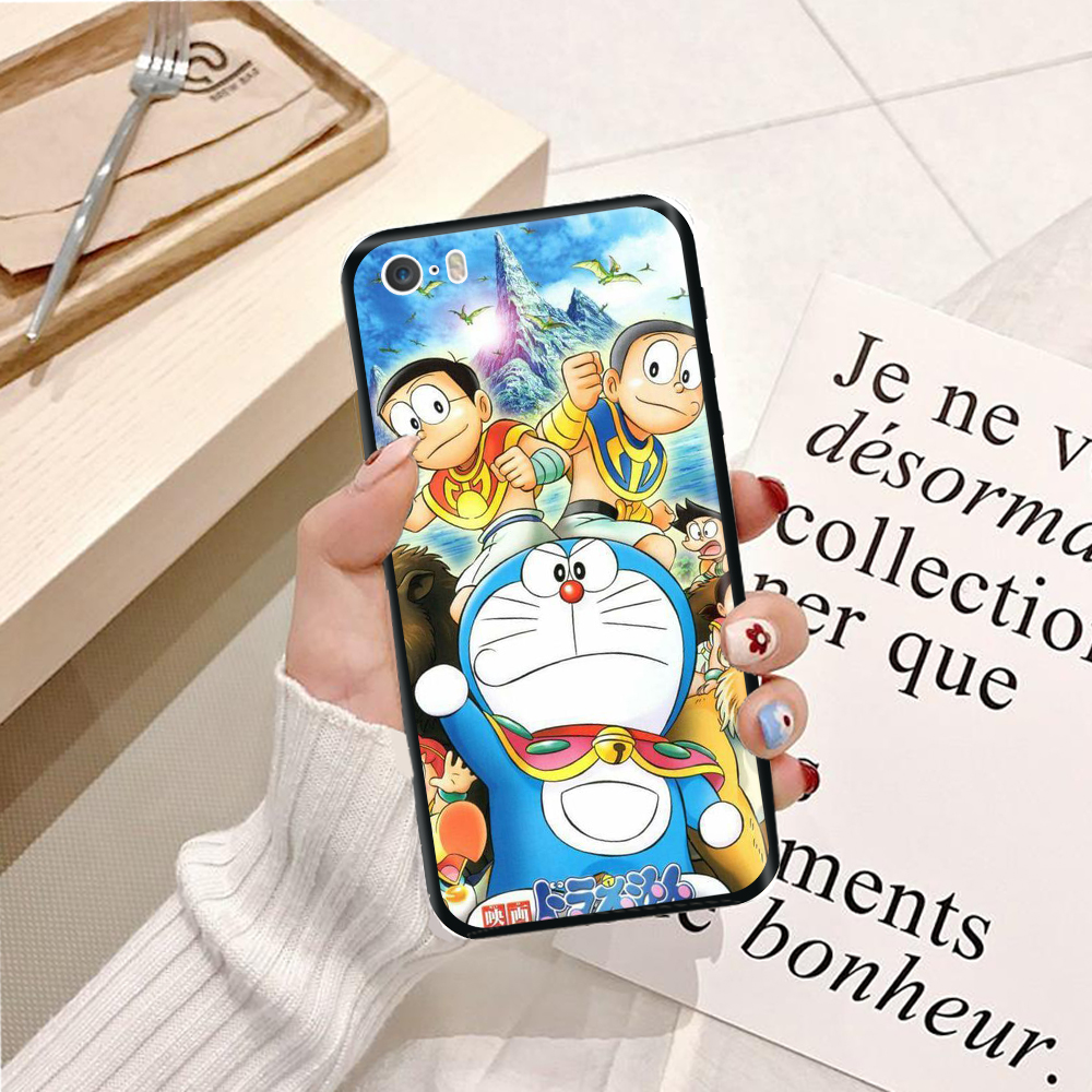 Ốp lưng điện thoại Iphone 5/5S viền silicon dẻo TPU  hình Doremon Phiêu Lưu - Hàng chính hãng