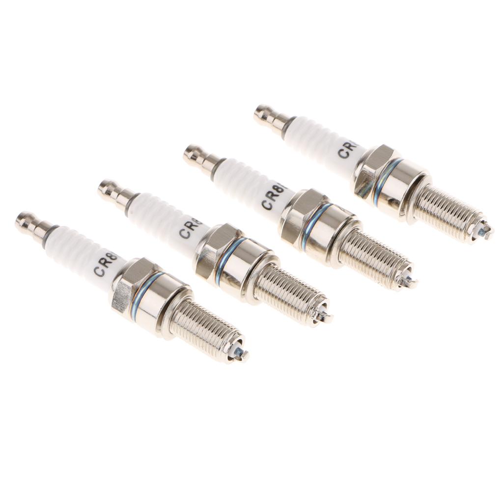 3X 4x motorcycle spark plug made of ceramic white color engine parts accessories