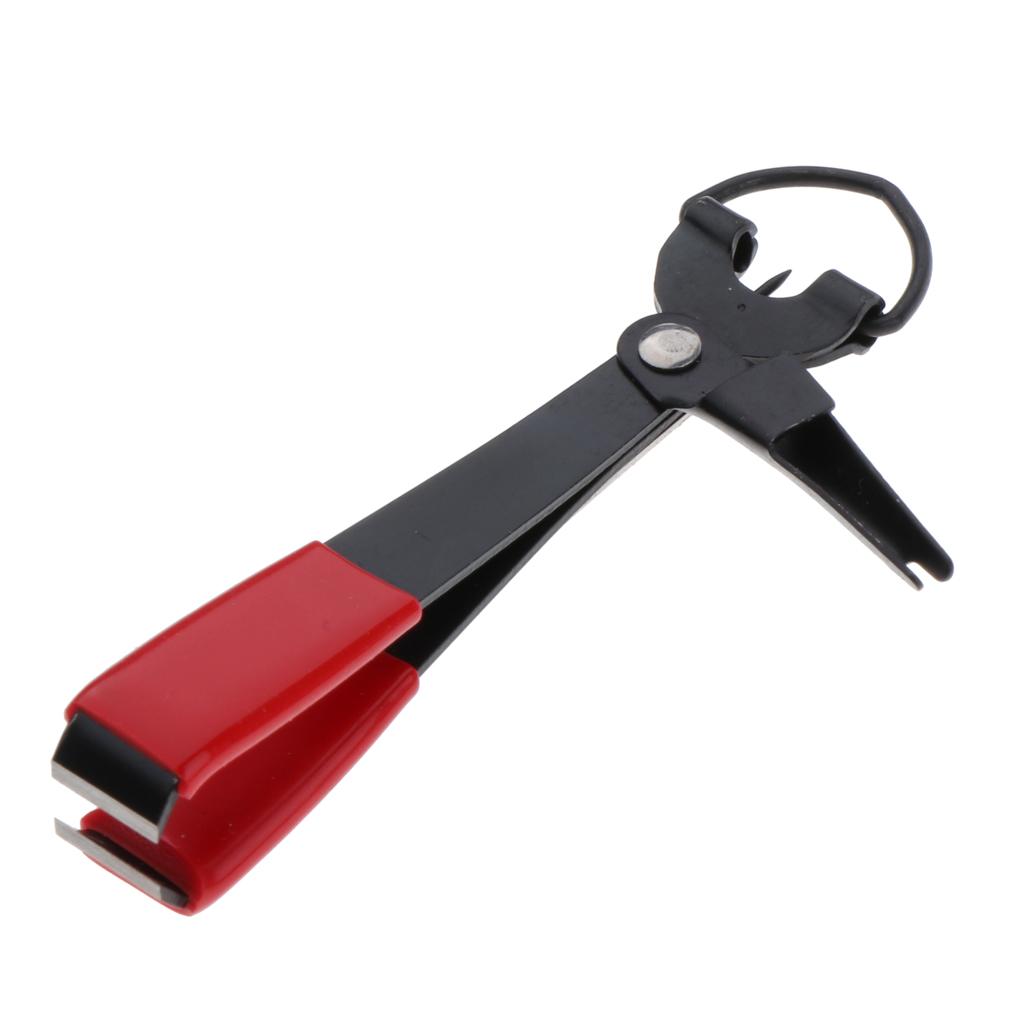 2pcs Quick Knot Tool 4 In 1 Fly Fishing Clippers Line Nipper Tying Tackle Red