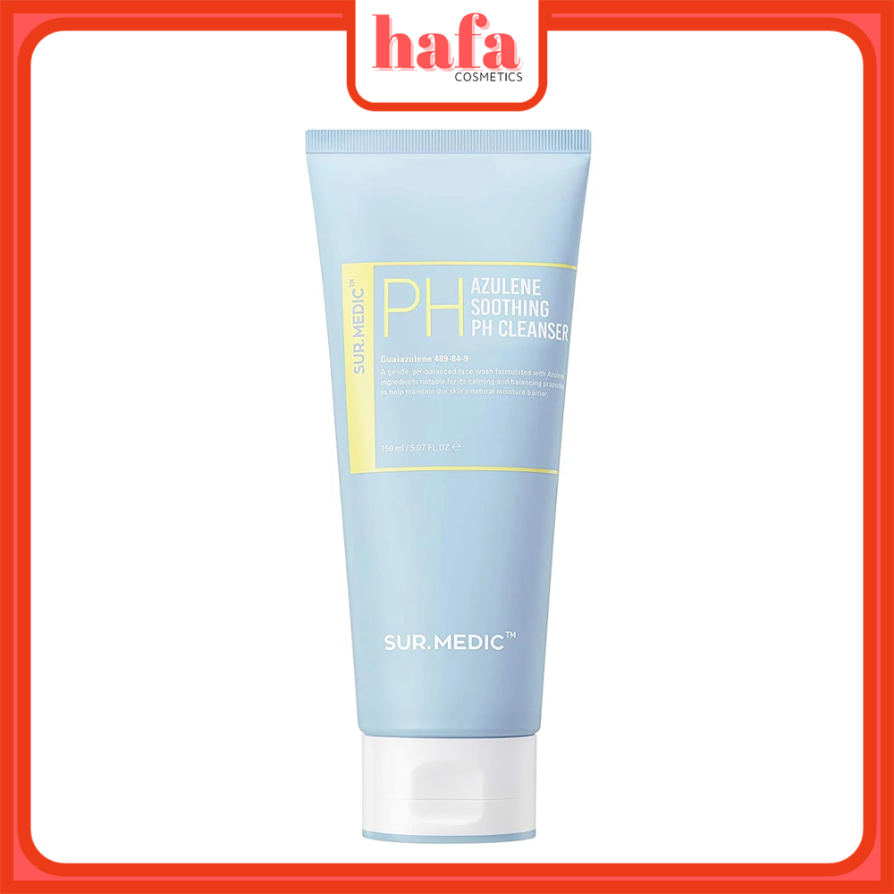 Sữa Rửa Mặt Cấp Ẩm, Dịu Nhẹ, Không Khô Da Sur.Medic Azulene Soothing pH Cleanser 150ml
