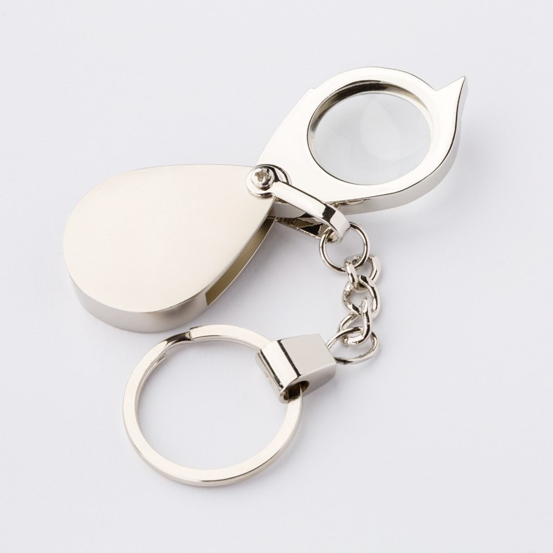 Kính lúp mini hỗ trợ xem tem mác, đọc sách phóng đại 15 lần tích hợp móc khóa M096