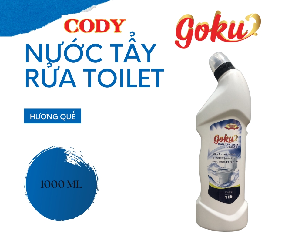 Nước Tẩy Rửa Toilet GOKU 1000ml, sử dụng Công Nghệ Nhật Bản, hương Quế dễ chịu, tẩy nhanh các vết bẩn cứng đầu