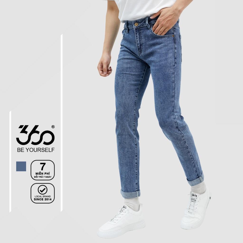 Quần jeans nam local brand 360 BOUTIQUE màu xanh navy - QJDTK307