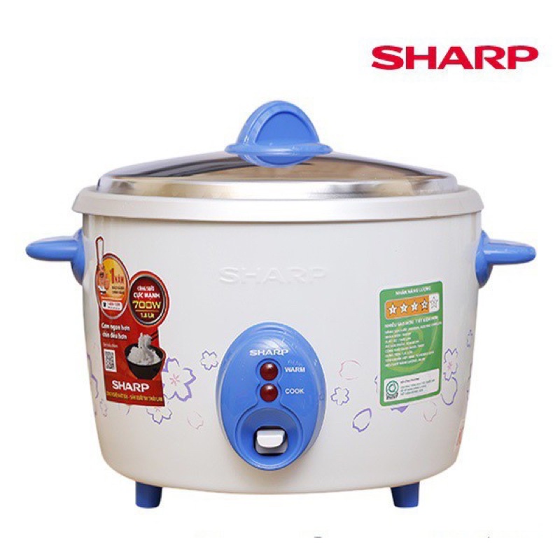 Nồi Cơm Điện Nắp Rời Sharp KSH-D06V (0.6L) - Màu Ngẫu Nhiên - Hàng Chính Hãng