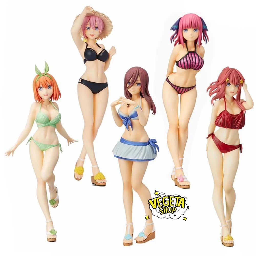 Mô hình Nhà có 5 nàng dâu Gotoubun no Hanayome Ichika Nino Miku Yotsuba Itsuki mặc Bikini Nhà có năm nàng dâu - Cao 20cm