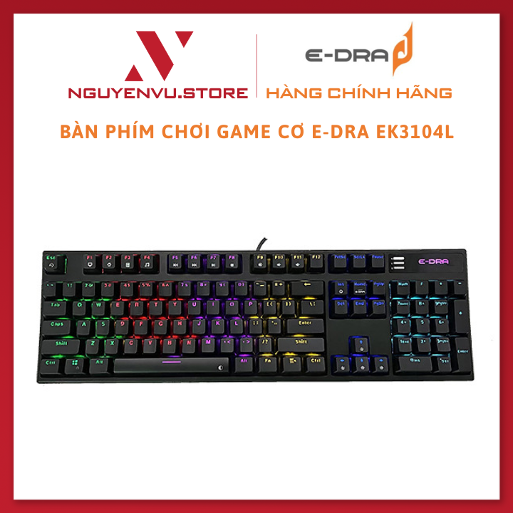 Bàn phím chơi game cơ E-DRA EK3104L - Hàng Chính Hãng