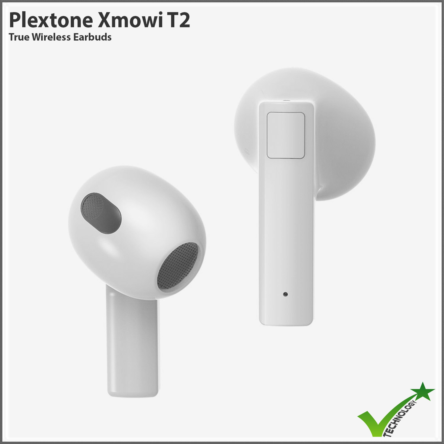 Tai nghe true wireless earbuds Plextone xMowi T2 - Điều khiển cảm ứng - Sạc Type C - Âm bass mạnh mẽ - Pin trâu - Mic khử ồn - Độ trễ thấp - Thiết kế đẹp - Hàng Chính Hãng