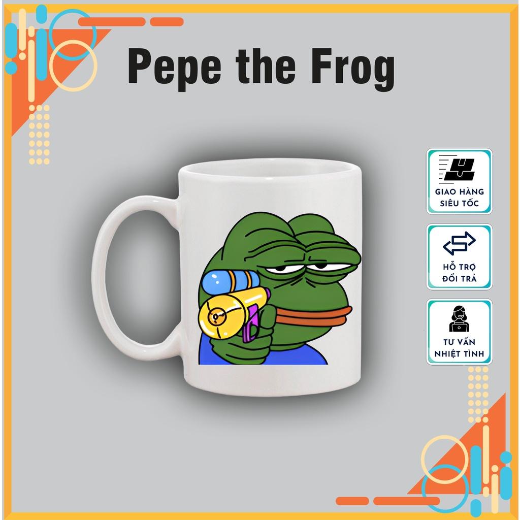 Cốc sứ Ếch Pepe đáng yêu, cốc sứ in hình Ếch vozer dễ thương làm quà tặng đặc biệt