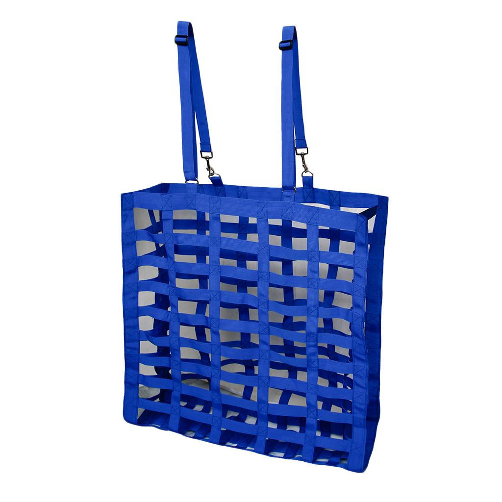 Pro Slow Feed Horse Hay Bag Easy-Feed Hay Net Tote Bag Storage Accessories Blue