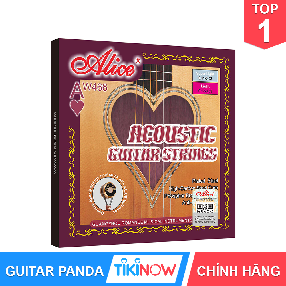 Dây Đàn Guitar Acoustic Cao Cấp Alice AW466 GUITAR PANDA