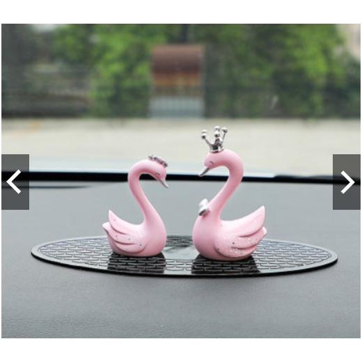 Set decor thiên nga trang trí xe hơi đáng yêu- Hoàng Đông shop.