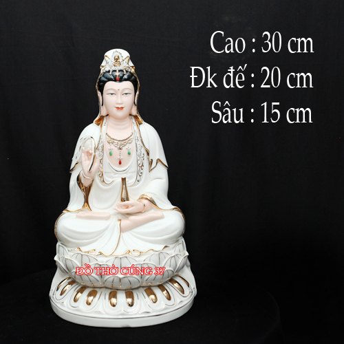 TƯỢNG QUAN ÂM MEN SỨ ĐỨC HÓA