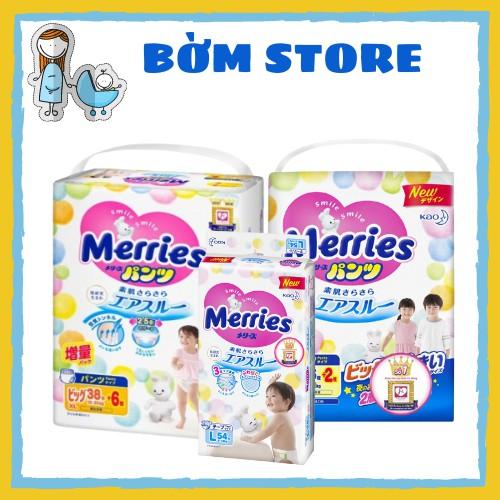 Tã Bỉm Merries Quần/Dán Nội Địa Nhật Chính Hãng Đủ Size NB96/S88/M68/M64/L58/L50/XL44/XXL28