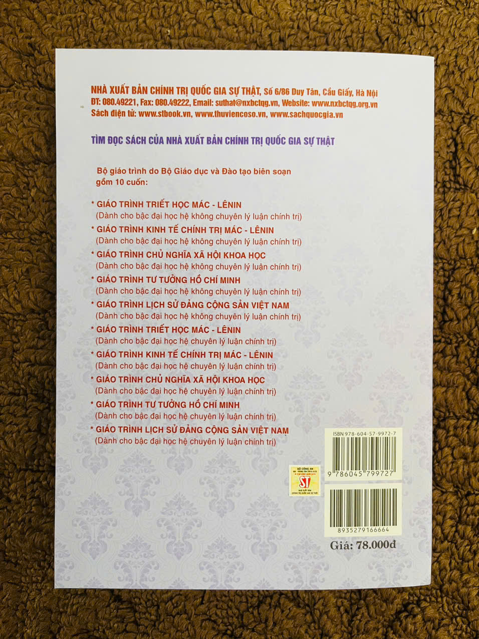 Giáo Trình Triết Học Mác - Lênin (Dành Cho Bậc Đại Học Hệ Không Chuyên Lý Luận Chính Trị)- Bản mới 2024