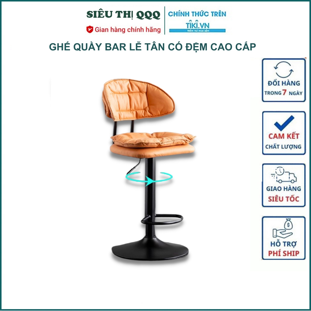 Ghế quầy bar lễ tân hiện đại có đệm PH23106 - Hàng chính hãng