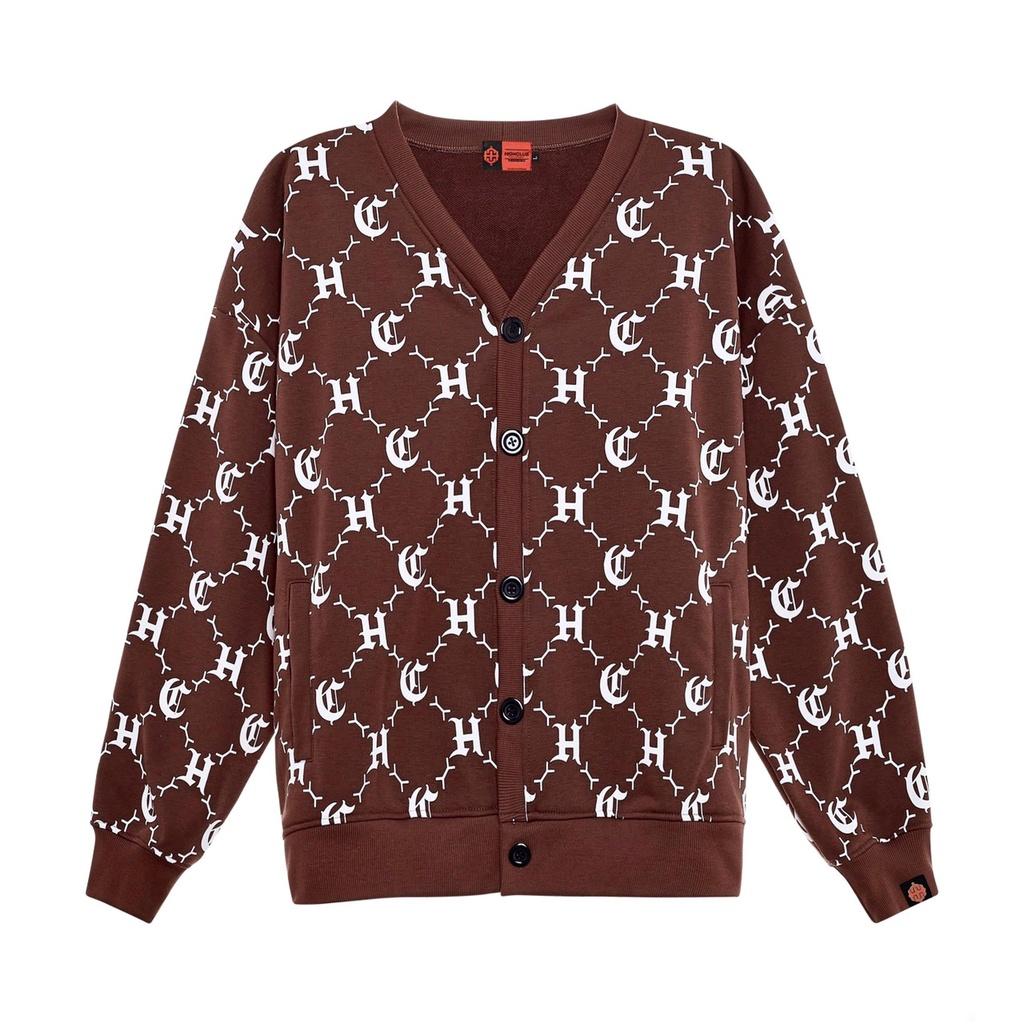 Áo Khoác Cardigan LOGO PATTERN hoạ tiết màu xanh lá/nâu/xanh dương - HighClub