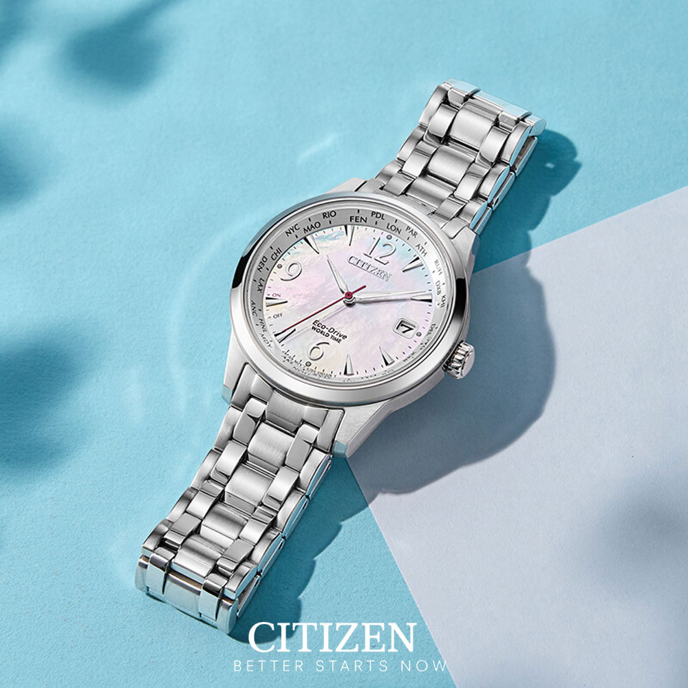 Đồng Hồ Nữ Citizen Dây Thép Không Gỉ FC8001-87D - Mặt Xà Cừ (Sapphire)