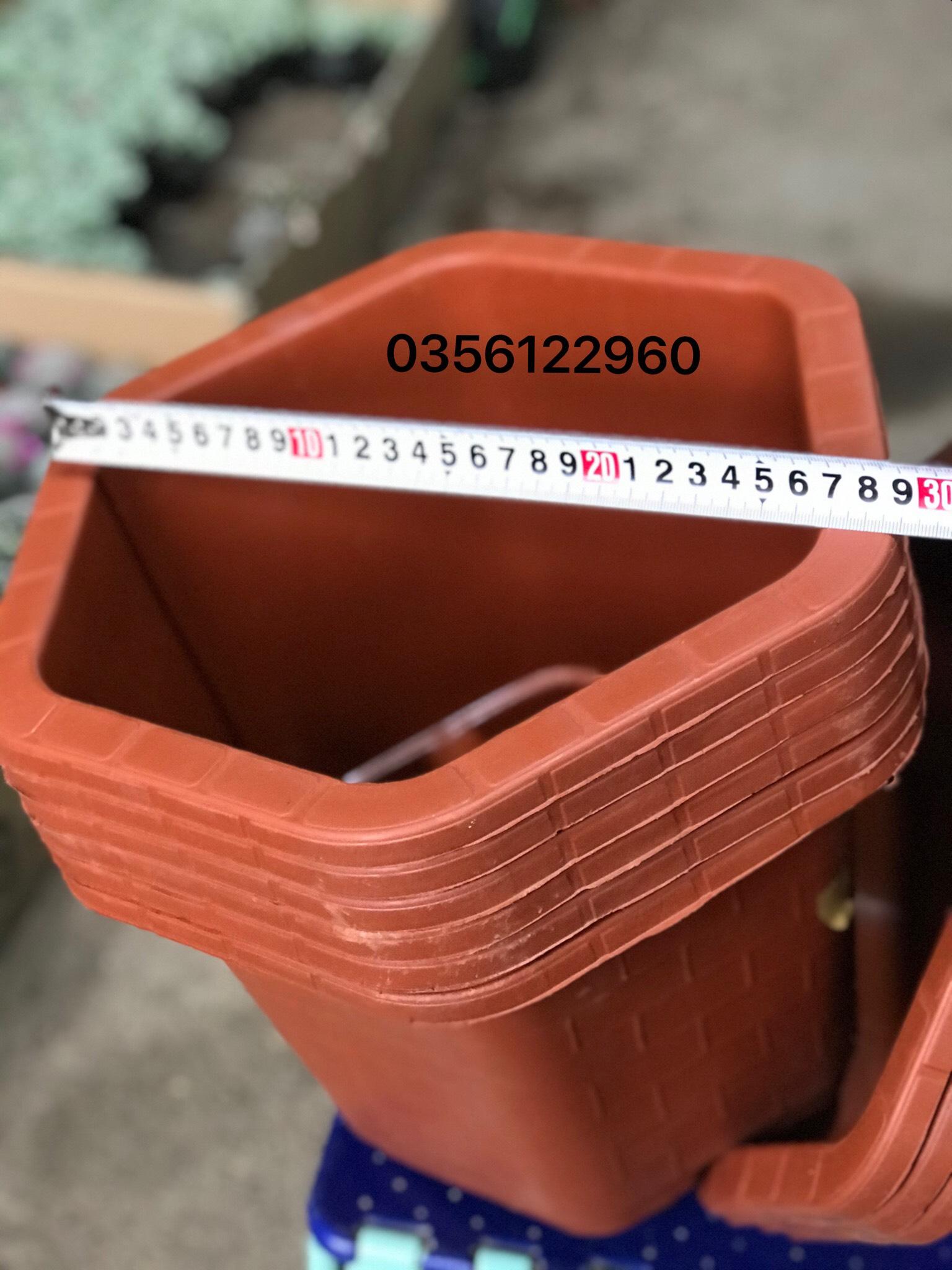 10 Chậu nhựa lục giác FAB380 , chậu nhựa giả sành - KT 26x 20cm