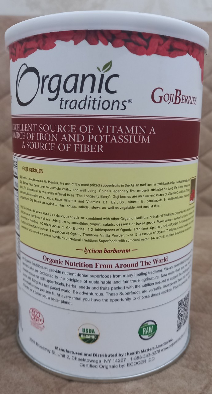 KỶ TỬ GOJI BERRIES - HỘP 454GR