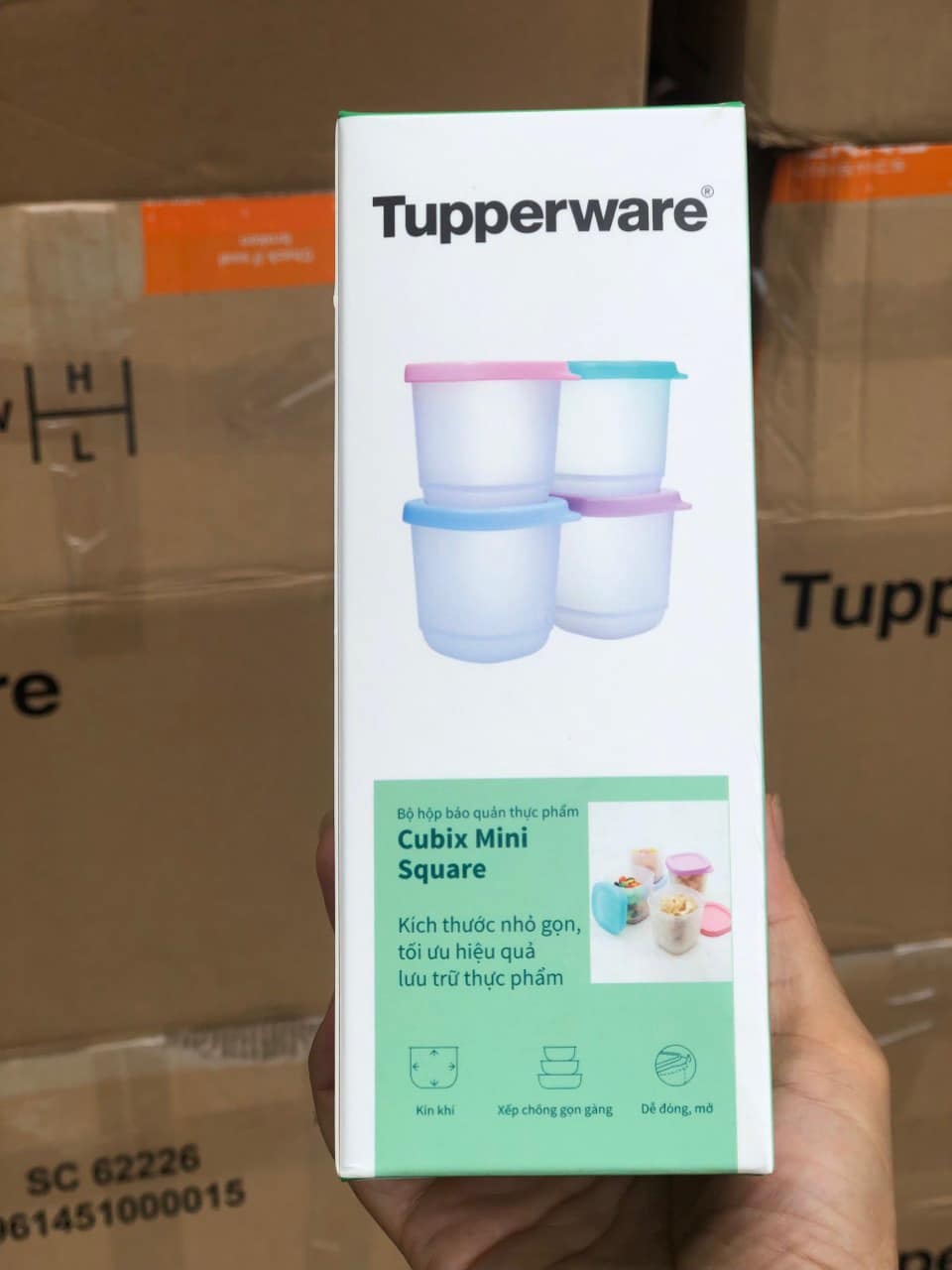 Bộ hộp Cubix Mini Square 110ml (4 hộp) - Tupperware