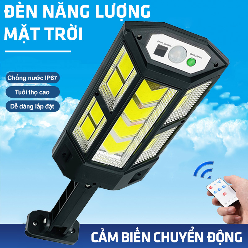 Đèn cảm biến COB 60w,100w,200w-Thiết kế độc đáo, có điều kiển REMOTE tiện dụng- D1375