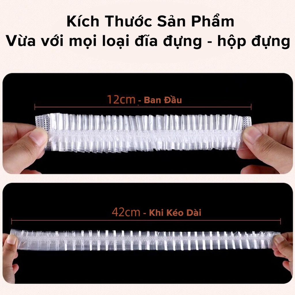 Túi Màng bọc thực phẩm JYoohome chất liệu PE co giãn có chun siêu dai, Túi gấu bọc đồ ăn thực phẩm có thể tái sử đụng - Hàng chính hãng