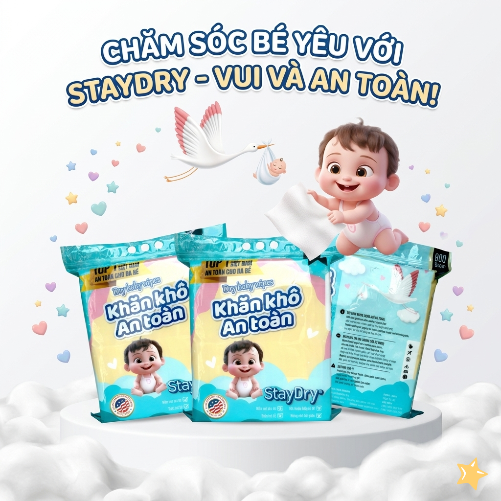 Combo 2 bịch khăn khô 900g tặng 1 bịch khăn khô 350g