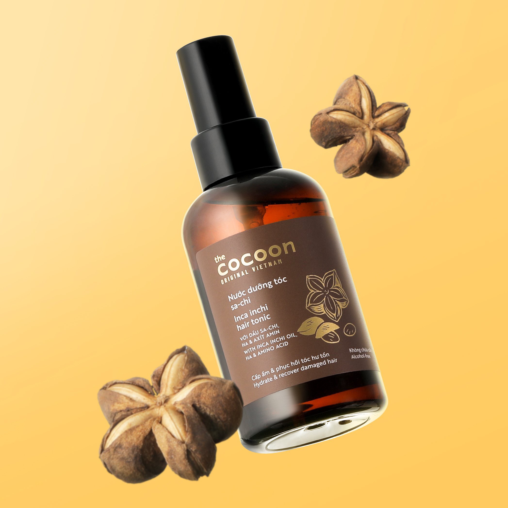 Nước dưỡng tóc Sa-chi Cocoon 140ml - Giúp cấp ẩm và Phục hồi tóc hư tổn