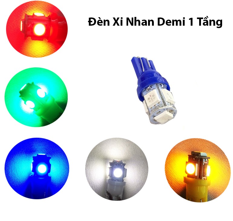 Đèn Led xi nhan demi Sương mù, Đồng hồ, Led biển số 1 tầng cho xe máy (1 cái)