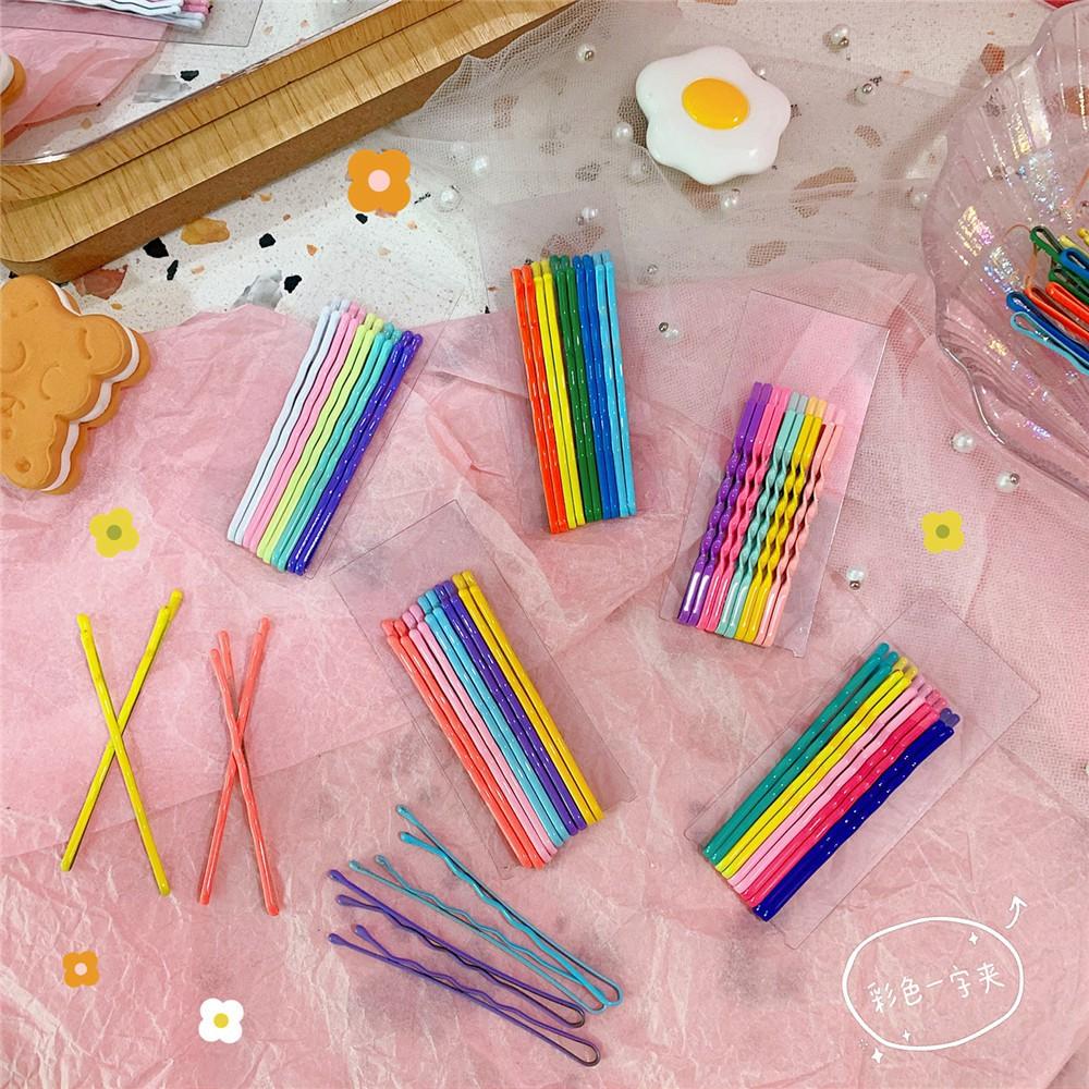 Set 10 kẹp ghim tóc cầu vồng nhiều màu xinh xắn dễ thương