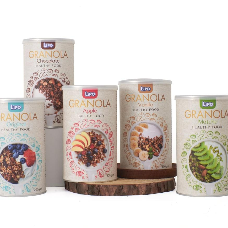 Combo 5 hũ Ngũ cốc dinh dưỡng Granola Lipo 300g (hết vị táo)