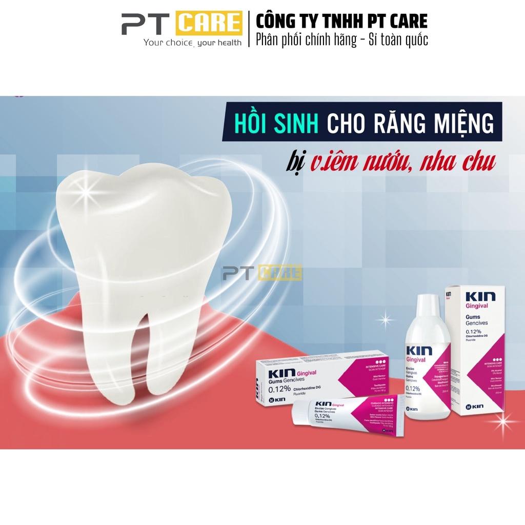 Combo Nước Súc Miệng Và Kem Đánh Răng Kin Gingival 250ml/75ml Ngăn Ngừa Viêm Nướu