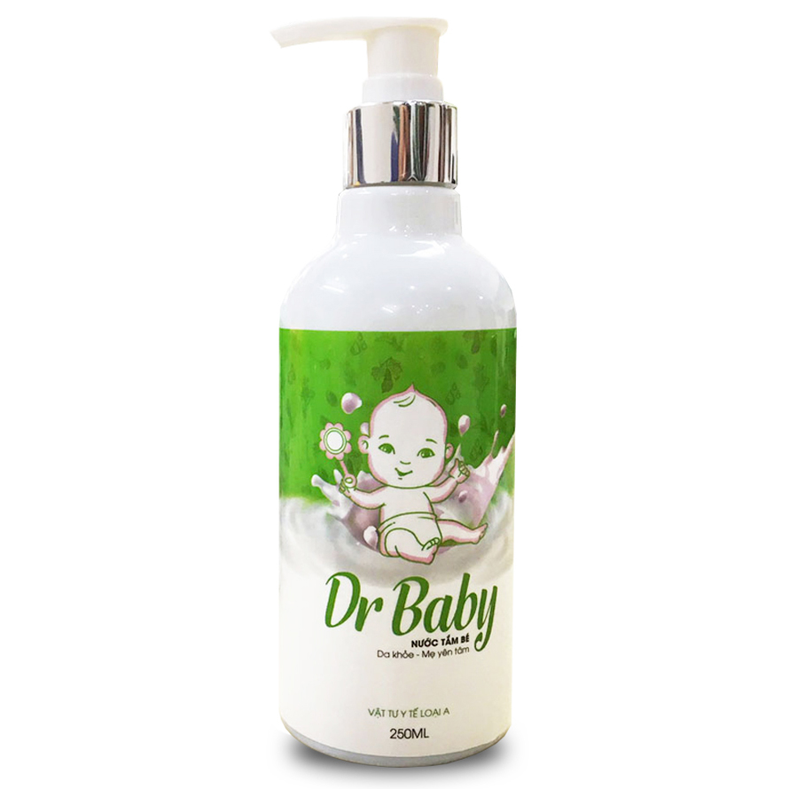 Nước Tắm Thảo Dược Dr Baby 250ml Cho Trẻ Từ 0 Đến 3 Tuổi Hết Rôm Sảy, Mẩn Ngứa, Viêm Da