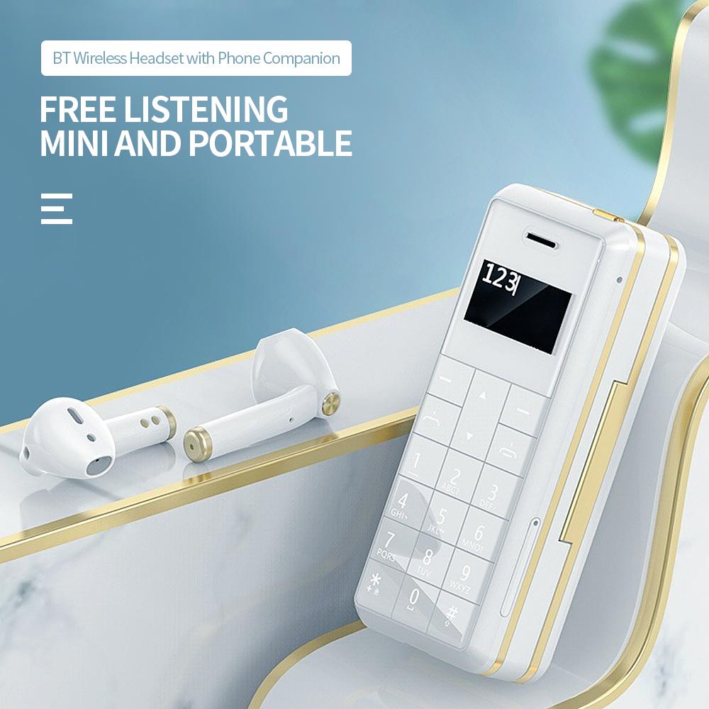 Tai nghe BT không dây Mini âm thanh nổi di động Hỗ trợ cuộc gọi thoại & chơi nhạc - nhỏ có sạc tai nghe - Màu trắng