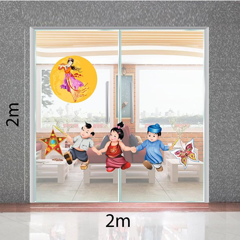 DECAL TRANG TRÍ TRUNG THU SỐ 5 BÉ CÙNG BẠN ĐÓN CHỊ HẰNG