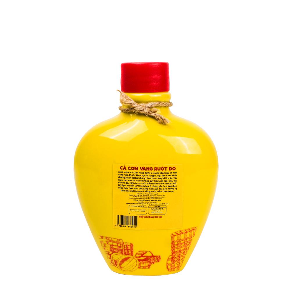 Nước mắm Tĩn cá cơm vàng ruột đỏ độ đạm 60N 250ml rin nguyên chất không chất bảo quản